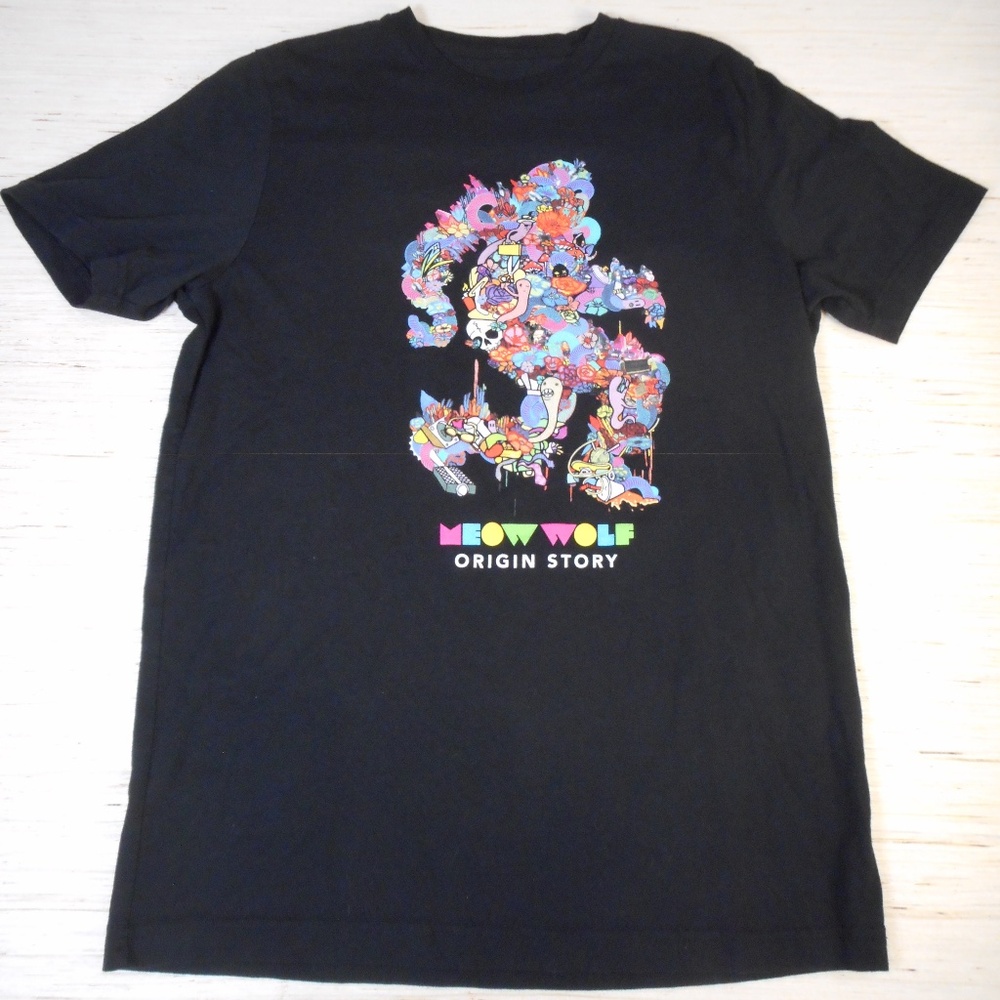 Meow Wolf “Origin Story” Graphic Tee – Size M – Psychedelic Art T-Shirt